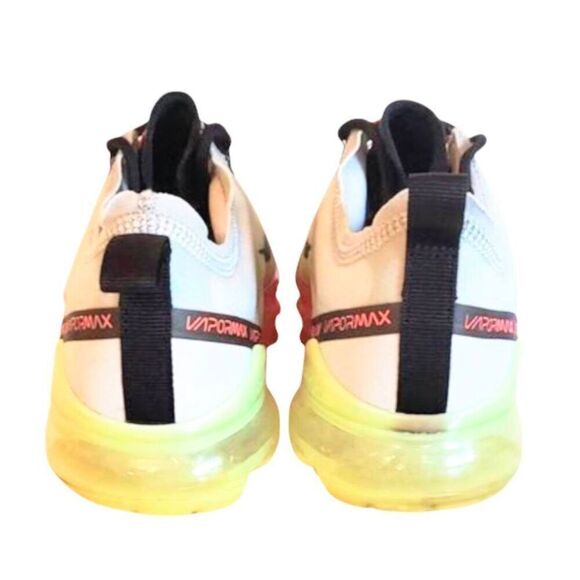 NIKE Air VaporMax 2019 'Pure Platinum Volt Crimson ' Running Shoes Size 7 - Picture 5 of 9